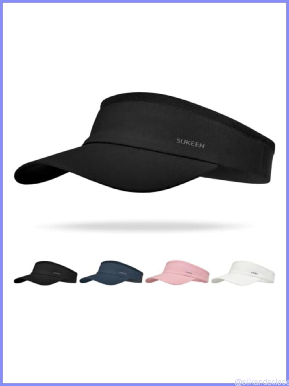 Sukeen Stretchy Sport Sun Visor Hat Moisture-Wicking Foldable UPF50+